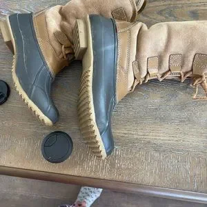 Tory Burch | Shoes | Tori Burch Argyll Tan Fur Shearling  Tory Burch Argyll Lace up Shearling Lined Waterproof
Duck Boots main image 0